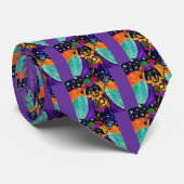 MARDI GRAS DACHSHUND STROPDAS (Opgerold)