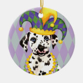 Mardi Gras Dalmatian Keramisch Ornament (Voorkant)