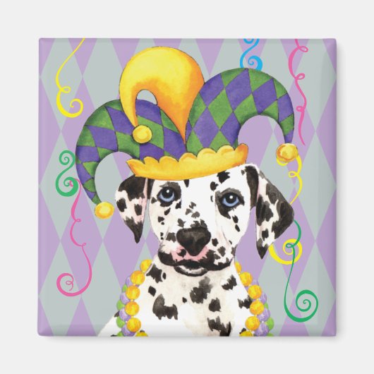 Mardi Gras Dalmatian Magneet (Voorkant)