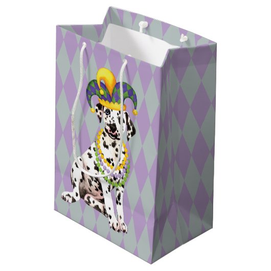 Mardi Gras Dalmatian Medium Cadeauzakje (Achterkant Gekanteld)