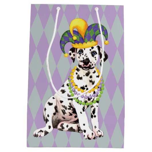 Mardi Gras Dalmatian Medium Cadeauzakje (Achterkant)