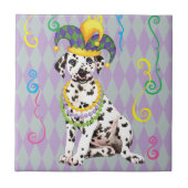 Mardi Gras Dalmatian Tegeltje (Voorkant)