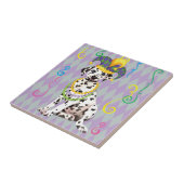 Mardi Gras Dalmatian Tegeltje (Zijkant)