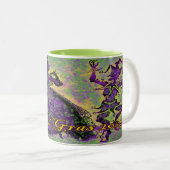 Mardi Gras Dance Two-Tone Coffee Mok (Voorkant rechts)