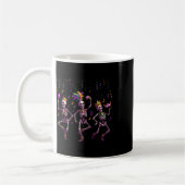 Mardi Gras Dancing Skeleton Funny 1 Koffiemok (Links)