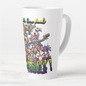 Mardi Gras Dawg Latte Mok (Rechterhoek)