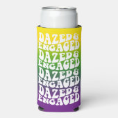 Mardi Gras Dazed Engaged Typografie Ontwerp Seltzer Blikjeskoeler (Seltzer Voorkant)