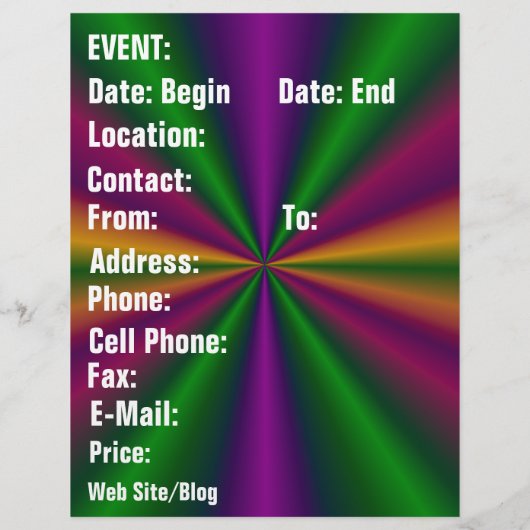 Mardi Gras De koningin Flyer (Achterkant)