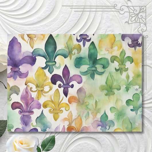 Mardi Gras Decoupage Tissuepapier