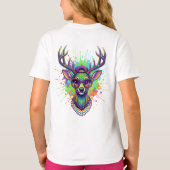 Mardi Gras Deer PNG  T-shirt (Achterkant)