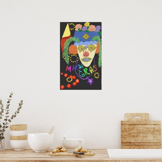 Mardi Gras Design 1 Poster (Keuken)