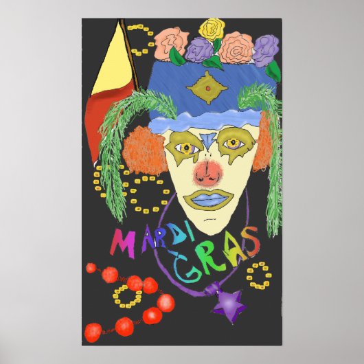 Mardi Gras Design 1 Poster (Voorkant)