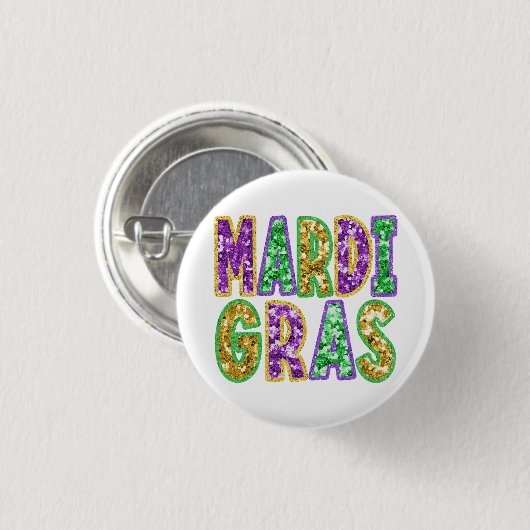 Mardi Gras Design Button (Voorkant /achterkant)