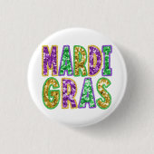Mardi Gras Design Button (Voorkant)