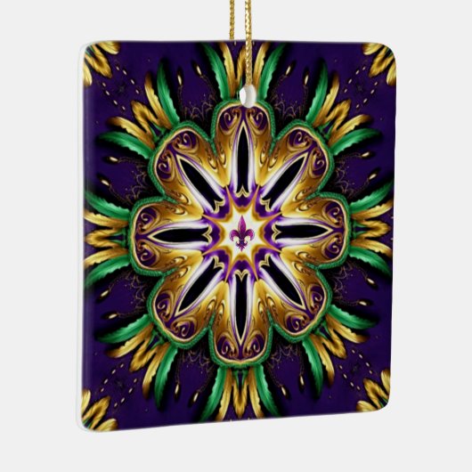 Mardi Gras Design Keramisch Ornament (Rechts)