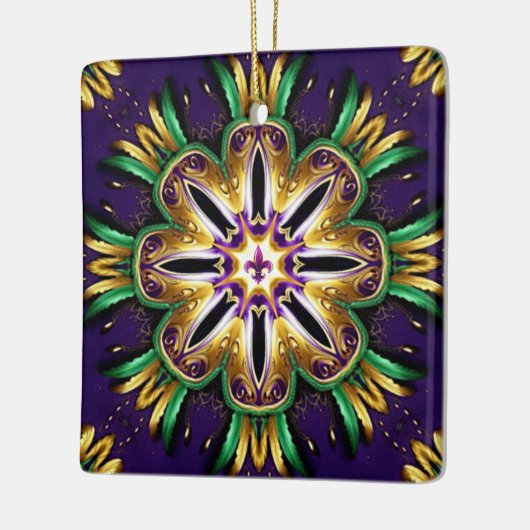Mardi Gras Design Keramisch Ornament (Links)