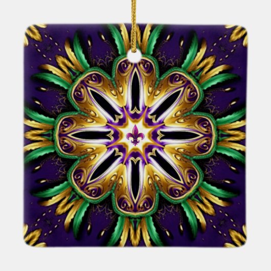 Mardi Gras Design Keramisch Ornament (Achterkant)