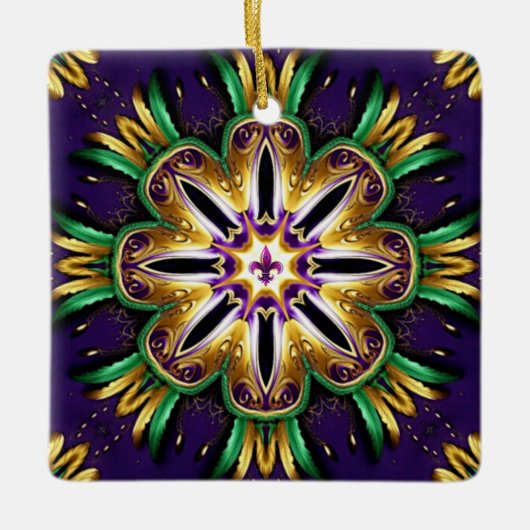 Mardi Gras Design Keramisch Ornament (Voorkant)
