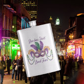 Mardi Gras Design Klassieke Roestvrijstalen kolf Flacon
