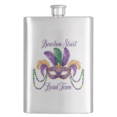 Mardi Gras Design Klassieke RVS Fles Flacon (Voorkant)