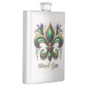 Mardi Gras Design Klassieke RVS Fles Flacon (Rechts)