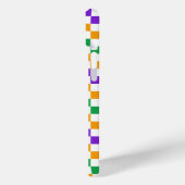 Mardi gras diagonaal dambordpatroon Case-Mate iPhone case (Achterkant / Links)