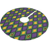 Mardi Gras Diamond Pattern met Fleur De Lis Kerstboom Rok (Gekanteld)