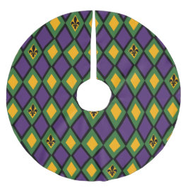 Mardi Gras Diamond Pattern met Fleur De Lis Kerstboom Rok