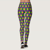Mardi Gras Diamonds Harlequin Print Patroon Leggings (Achterkant)