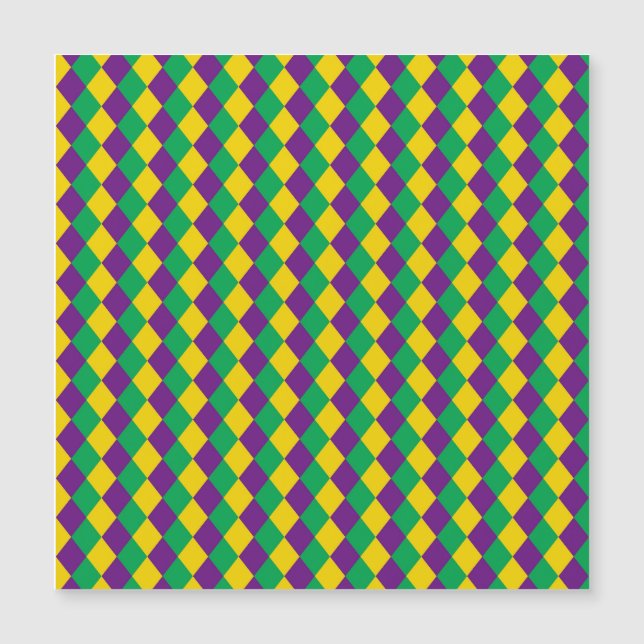 Mardi Gras Diamonds: Levendig feestelijk patroon (Voorkant)