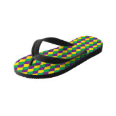 Mardi Gras Diamonds: Levendig feestelijk patroon Kinder Teenslippers (Schuin)