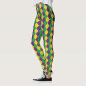 Mardi Gras Diamonds: Levendig feestelijk patroon Leggings (Links)
