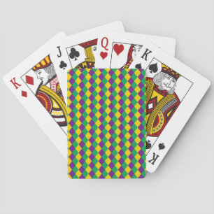 Mardi Gras Diamonds: Levendig feestelijk patroon Pokerkaarten