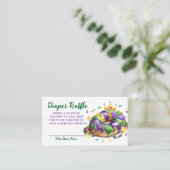 Mardi Gras Diaper Raffle Request Informatiekaartje (Staand voorkant)