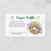 Mardi Gras Diaper Raffle Request Informatiekaartje (Voorkant)