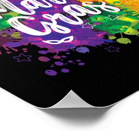 Mardi Gras Dikke Dinsdag New Orleans Mobile Carnav Poster (Hoek)