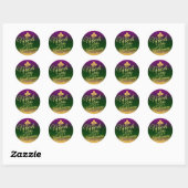 Mardi Gras Dikke Dinsdag | Party Favor Souvenir Ronde Sticker (Vel)