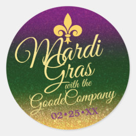 Mardi Gras Dikke Dinsdag | Party Favor Souvenir Ronde Sticker