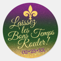 Mardi Gras Dikke Dinsdag | Party Favor Sticker