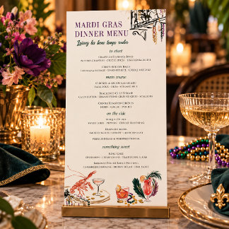 Mardi Gras Diner Menu New Orleans