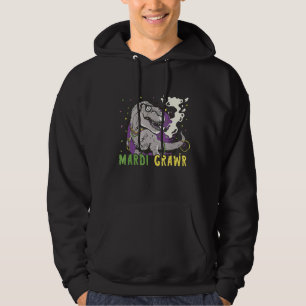 Mardi Gras Dino Parade T Rex Carnival Costume Dino Hoodie