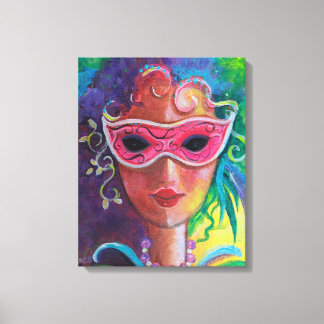 Mardi Gras Diva Canvas Afdruk