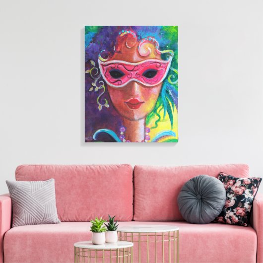 Mardi Gras Diva Canvas Afdruk (Insitu (Woonkamer))