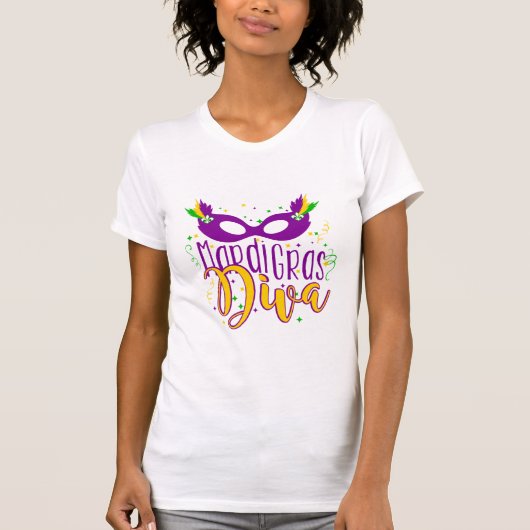 Mardi Gras Diva T-shirt (Voorkant)