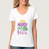 Mardi Gras Diva T-Shirt (Voorkant)