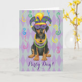 Mardi Gras Dobe Kaart (Gele Bloem)