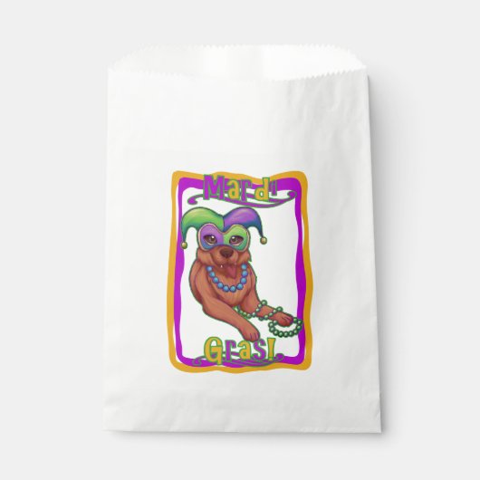 Mardi Gras Dog Bedankzakje (Voorkant)