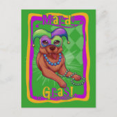 Mardi Gras Dog Briefkaart (Voorkant)