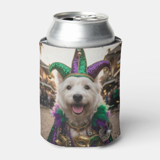 Mardi Gras Dog Jester Costume Blikjeskoeler (Blikje Voorkant)