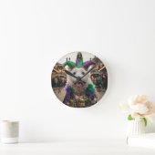 Mardi Gras Dog Jester Costume Ronde Klok (Huis)